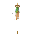 Wholesale Bird House Garden Hanging Hand Painted Blue Ocean Bamboo Wind Chimes