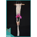 Best Seller Rope Hand-Woven Hanging Lace Planter With Driftwood