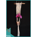 Best Seller Rope Hand-Woven Hanging Lace Planter With Driftwood