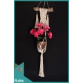 Wholesale Rope Hand-Woven Hanging Macrame Planter With Driftwood