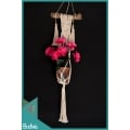 Wholesale Rope Hand-Woven Hanging Macrame Planter With Driftwood