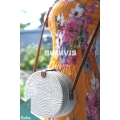 Best Selling White Synthetic Rattan Oval Bag