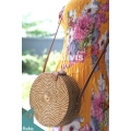 Original Bali Round Bag Full Rattan Natural