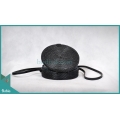 Top Model Round Bag Black Synthetic Rattan