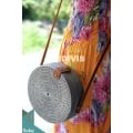 Best Selling Round Bag Grey Synthetic Rattan