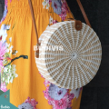 Hot Sale Round Bag White Synthetic Rattan