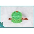 Wholesale Green Synthetic Rattan Round Bag