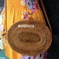 Bali Oval Bag Natural Brown Full Rattan