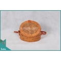 Wholesaler Full Rattan Natural Round Bag With Hole Woven