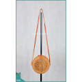 Wholesaler Full Rattan Natural Round Bag With Hole Woven