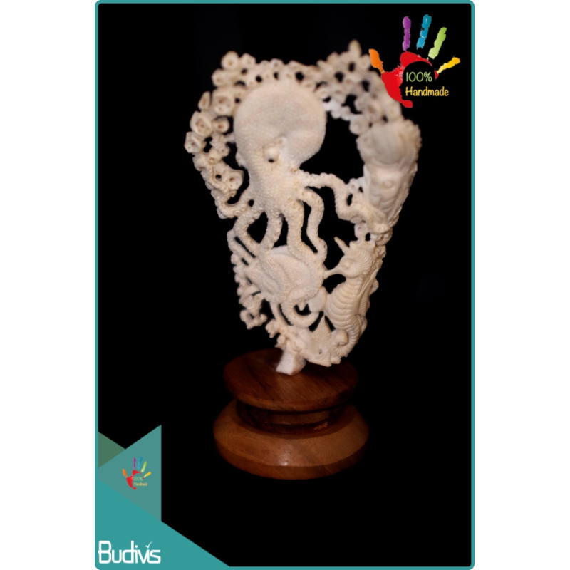 Top Model Seabed Hand-Carved Bone Scenery Ornaments Wholesale