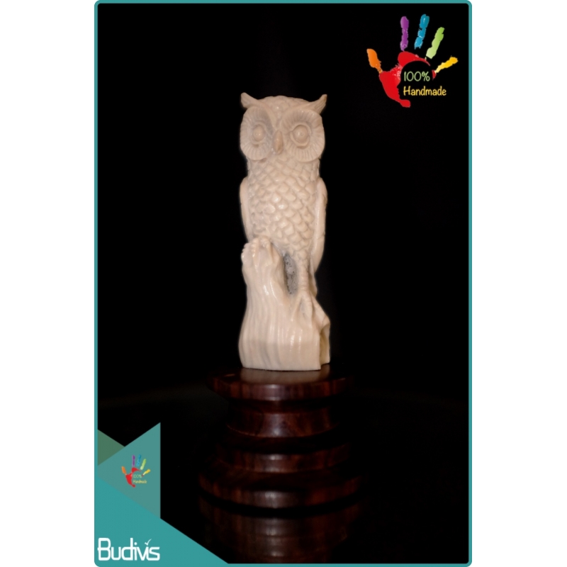 Wholesale Owl Hand-Carved Bone Landscape Ornaments Best Seller