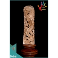 Manufactured Dragon Hand Carved Bone Scenery Ornament Bali
