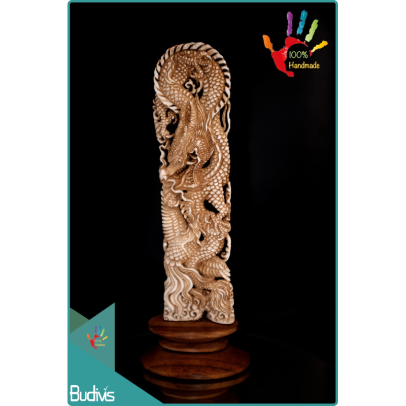 Top Quality Hand-Carved Bone Dragon Figurines