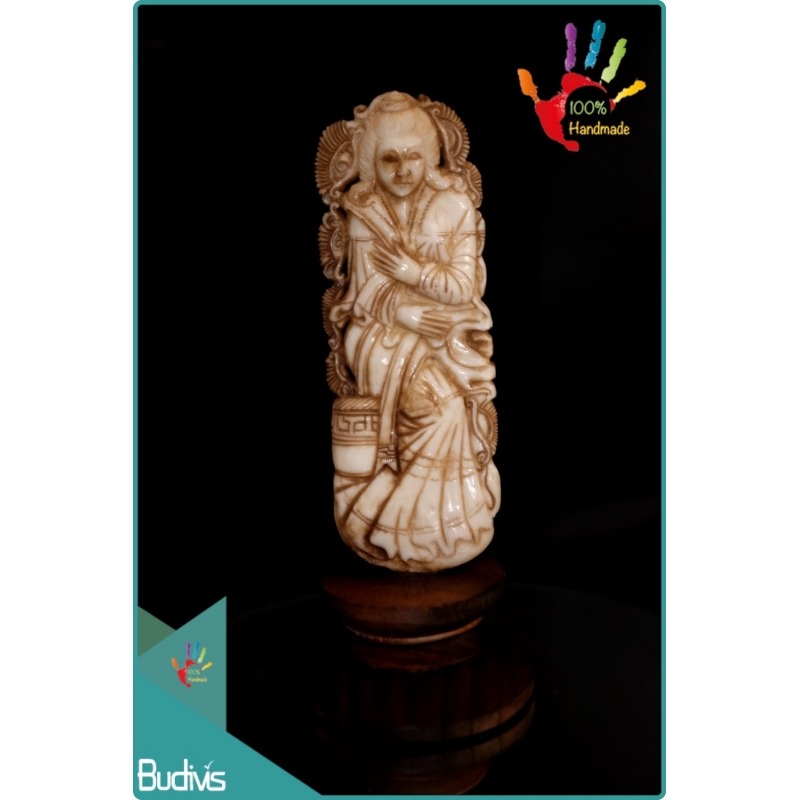 Bali Goddess Hand-Carved Bone Landscape Ornaments Best Seller