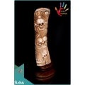 Top Selling Hand Carved Bone Indian Skull Scenery Ornament Top