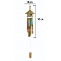 Bird House Floral Painting Outdoor Hanging Bamboo Windchimes