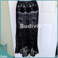 Black Long Knitted Skirt