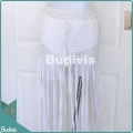 White Fringed Knit Skirt