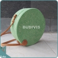 Green Rattan Round Bag