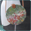 Balinese Rattan Bag With Flamingo Flock Painting