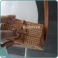 Natural Solid Color Hexagonal Bali Rattan Bag