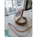 Chinese Woven Balinese Rattan Bag With Batik Pattern