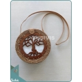 Carving Tree Patern Bali Round Rattan Bag