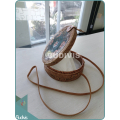 Chinese Woven Balinese Rattan Bag With Batik Pattern