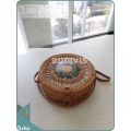 Painted Spring Pattern Rattan Bag