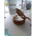 Spring Bridg Brown Rattan Star Bag