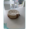 Round Spring And Sunflower Pattern Round Rattan Bag