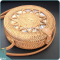 Star-Patterned Rattan Bag Lined With Batik Fabric