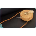 Natural Solid Round Rattan Bag With Beaded Dream Catcher