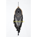 Black Handwoven Teardrop Design Lace Wall Hanging Dream Catcher