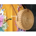 Best Selling Natural Stripe Round Rattan Bag