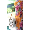 Top Model White Rattan Bag With Sunflower Handwoven