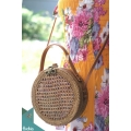 Rattan Grass Bag ,Shoulder Bags With Leather Straps
