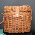 Rattan Bag, Round Straw Bag, Vegetarian Messenger Bag, Basket Bag