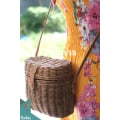 Rattan Bag, Round Straw Bag, Vegetarian Messenger Bag, Basket Bag