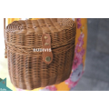 Rattan Bag, Round Straw Bag, Vegetarian Messenger Bag, Basket Bag