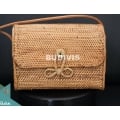 Mini Envelope Rattan Bag, Straw Bag, Hand-Woven Shoulder Bag