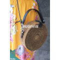 Rattan Bag With Double Shoulder/Handle Straps, Snap-Lock Tote Or Crossbody Bag (2 In 1)