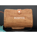 Sibuyan Brown Bali Rattan Bag With Stand, Hand Woven Rattan Bag