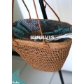 Cone Handmade Woven Ata Grass Rattan Purse, Basket