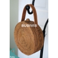 Classic Natural Rattan Round Tote