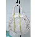 White Rattan Hand-Woven Tote Bag