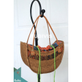 Crescent Rattan Tote