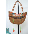 Crescent Rattan Tote