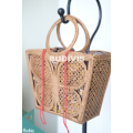 Butterfly Rattan Bag, Round Bag, Straw Bag, Bamboo Bag, Handmade In Bali